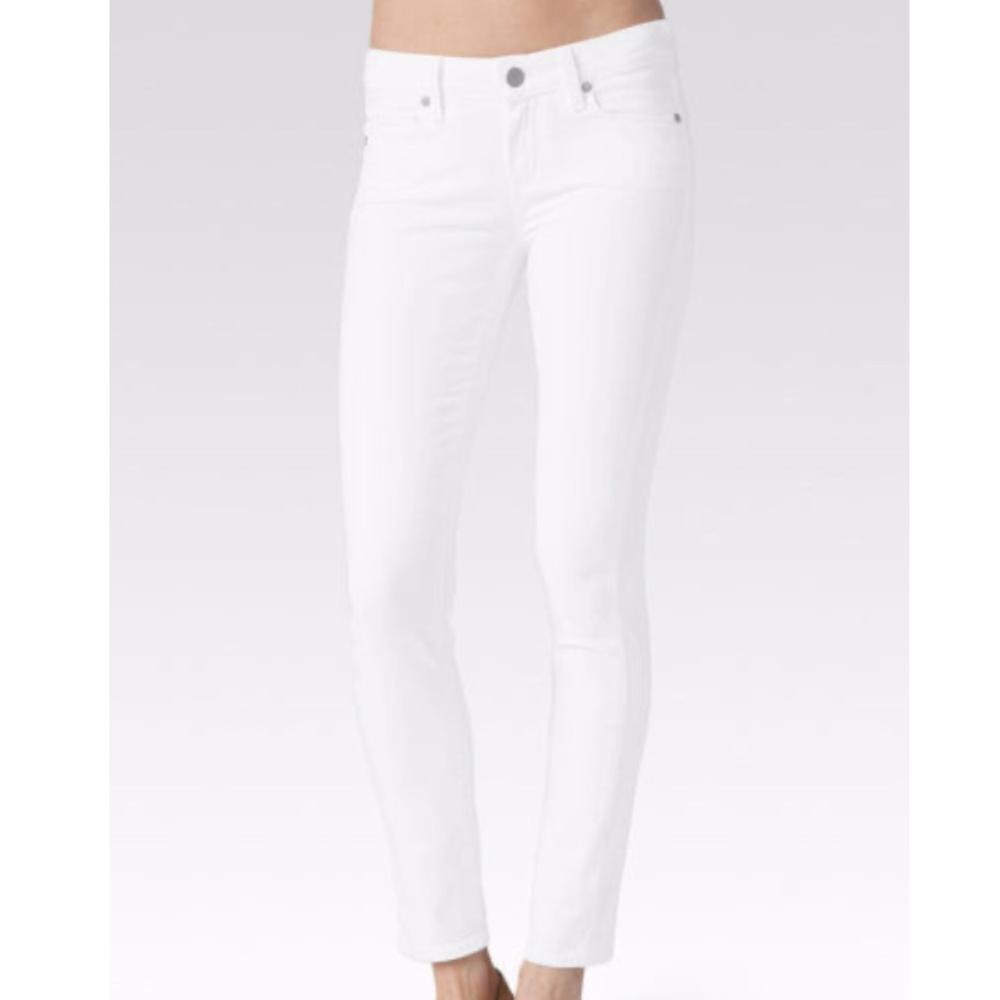 Paige Skyline Ankle Peg: Optic White